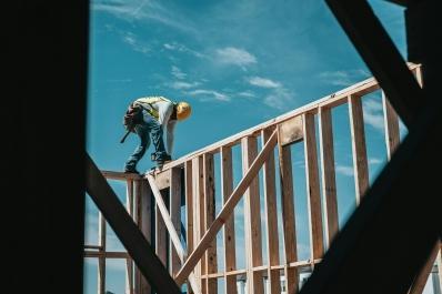 Bauarbeiter auf der Baustelle